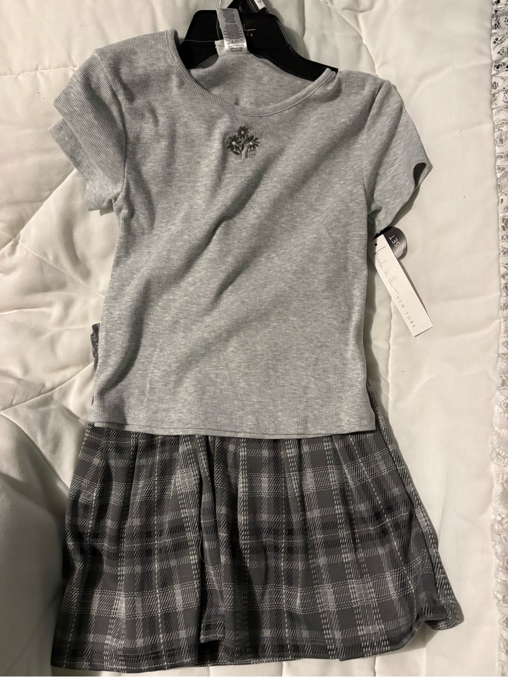 Nicole Miller Girls Gray Two-Piece Matching Set